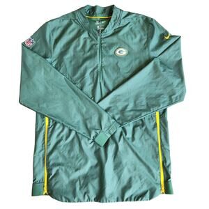 Green Bay Packers lightweight 1/4 zip jacket windbreaker size medium